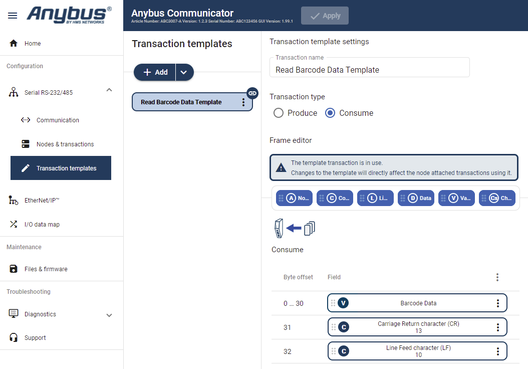 Read Barcode Data Parameter