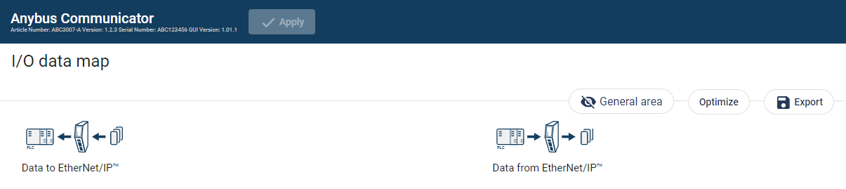 I/O data map page, Optimize